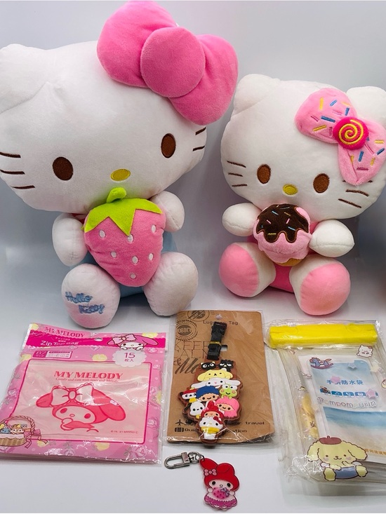 Unbranded Other - Hello Kitty Lot Friends Plush Stuffed Animals Keychain Luggage Tag Phone Holder
